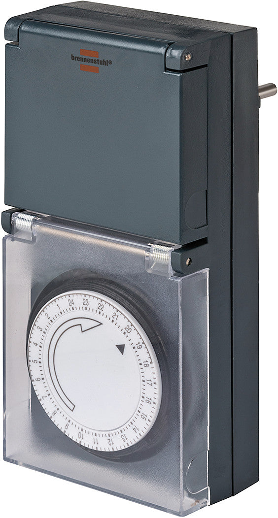 Brennenstuhl Mechanische Zeitschaltuhr MZ 44 DE IP44, schwarz Brennenstuhl Mechanische Zeitschaltuhr MZ 44 DE IP44, schwarz